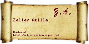 Zeller Atilla névjegykártya